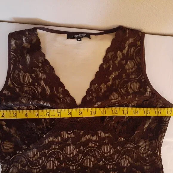 Karen Kane Lace Tank Top - Picture 9 of 13